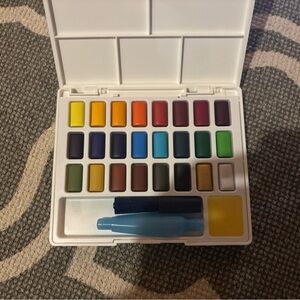 Watercolor Paint Set with Brush - Multicolor